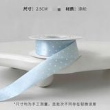 Ruy băng lụa Chấm bi 2.5cm cuộn 25 yard - RUY0058