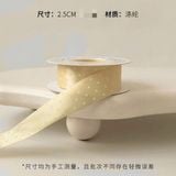 Ruy băng lụa Chấm bi 2.5cm cuộn 25 yard - RUY0058