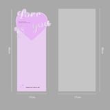 Giấy hoa 1 bông trái tim Love You (xấp 10 tờ) - GIA0135