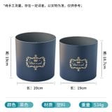 Set 2c hộp trụ nhựa màu Bạc - THH0173