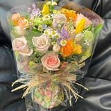 Giấy nhún Hoa lá hot trend gói hoa tươi, hoa sáp (xấp 10 tờ) - GIA0136