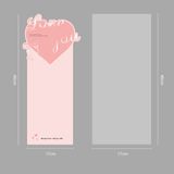 Giấy hoa 1 bông trái tim Love You (xấp 10 tờ) - GIA0135