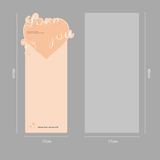 Giấy hoa 1 bông trái tim Love You (xấp 10 tờ) - GIA0135