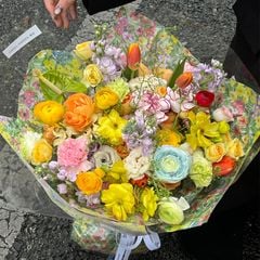  Giấy nhún Hoa lá hot trend gói hoa tươi, hoa sáp (xấp 10 tờ) - GIA0136 