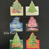 Set thiệp gấp đôi hình hoa, thiệp Bó hoa 3D, thiệp gấp đôi cây thông Noel - PKK0138