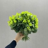 Lá táo xanh dùng trang trí hoa lụa - HOG0018