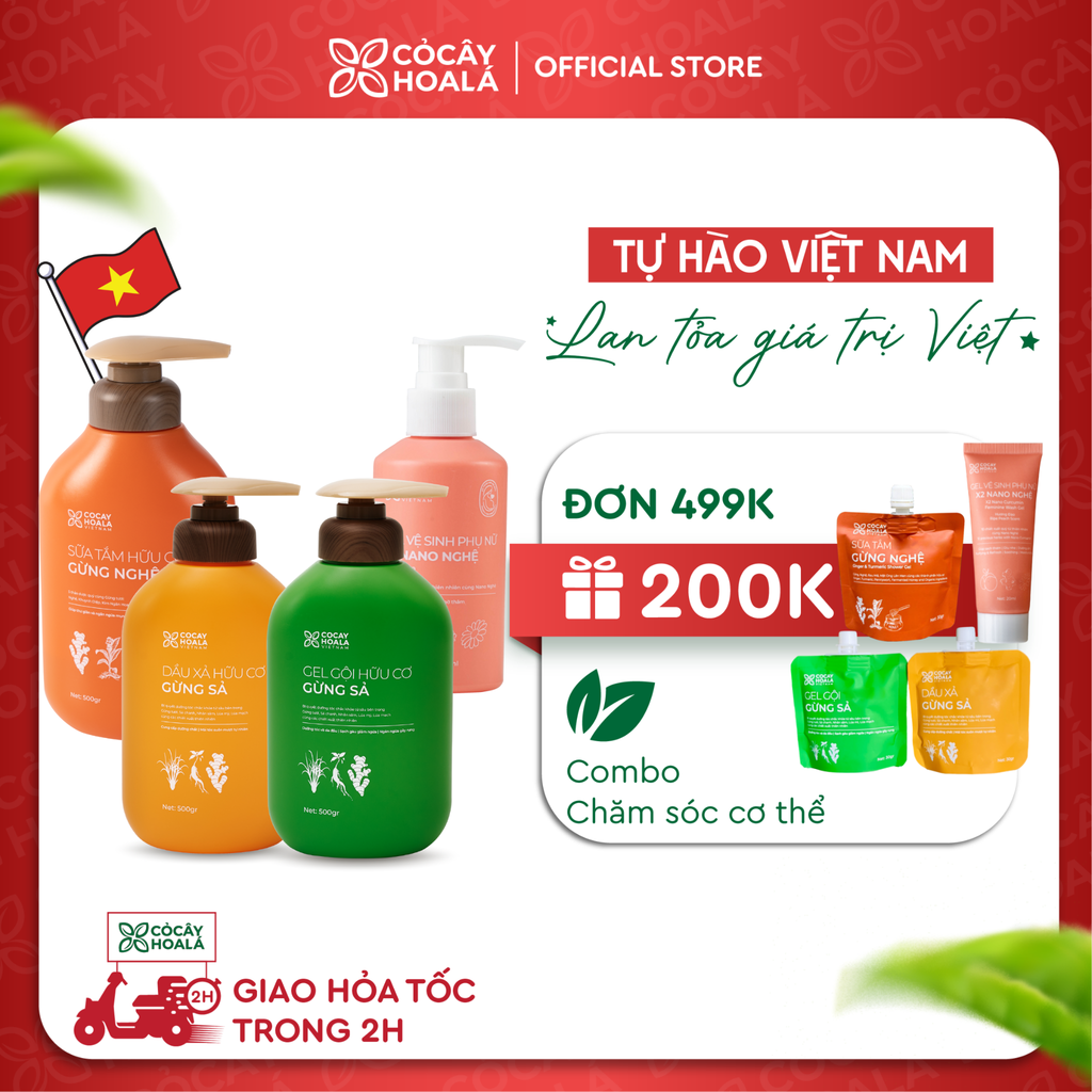 Combo Chăm Sóc Cơ Thể Mẹ Bầu Toàn Diện Cỏ Cây Hoa Lá