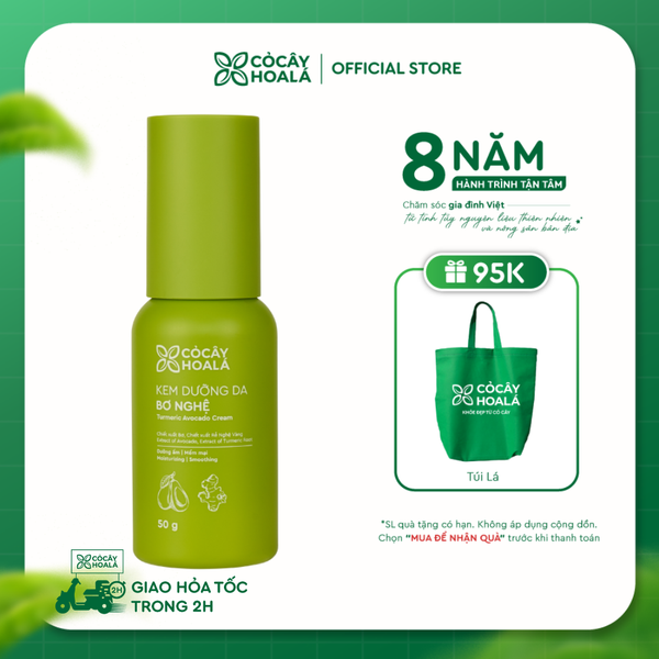 Kem Dưỡng Da Bơ Nghệ Cỏ Cây Hoa Lá 50g DƯỠNG ẨM CHUYÊN SÂU