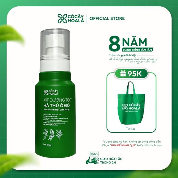 Xịt dưỡng tóc Hà thủ ô đỏ Cỏ Cây Hoa Lá 100g