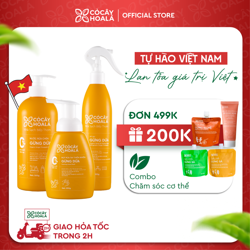 Combo Nhà sạch bếp thơm Cỏ Cây Hoa Lá