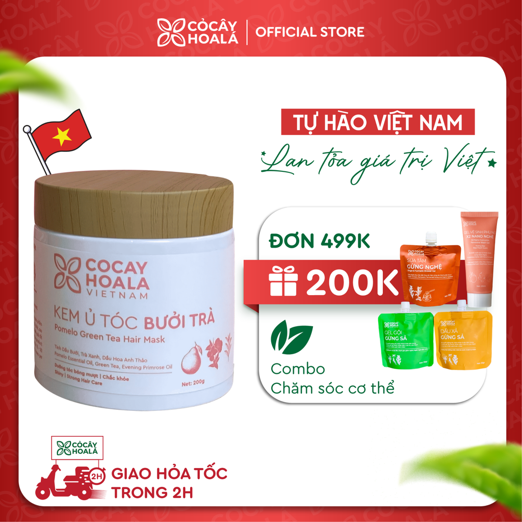 Kem Ủ Tóc Bưởi Trà Cỏ Cây Hoa Lá