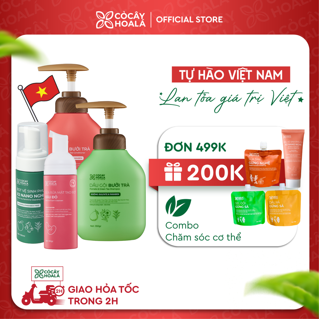 Combo Chăm Sóc Cơ Thể Toàn Diện Cho Mẹ Bầu Gen Z Cỏ Cây Hoa Lá