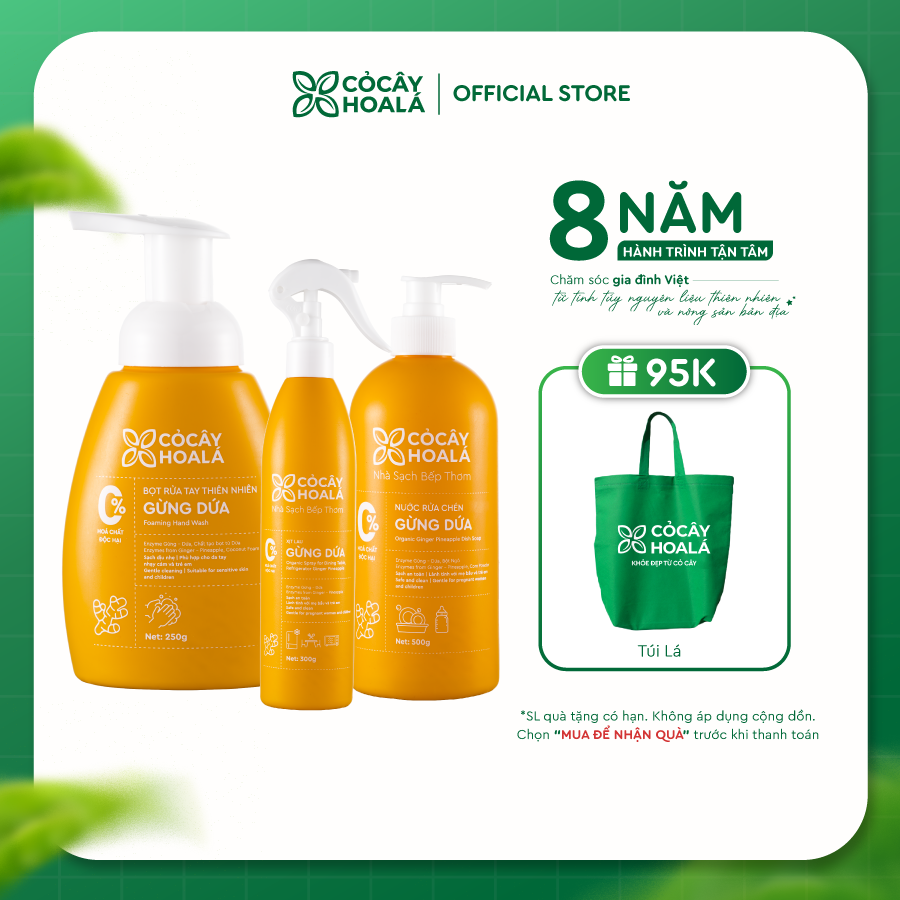 Combo Nhà sạch bếp thơm Cỏ Cây Hoa Lá