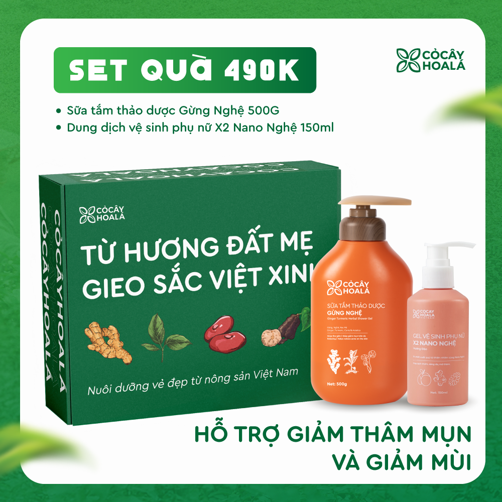 [SET 20/11] Set 2: Combo Gel X2 Nano Nghệ + Sữa tắm Gừng Nghệ