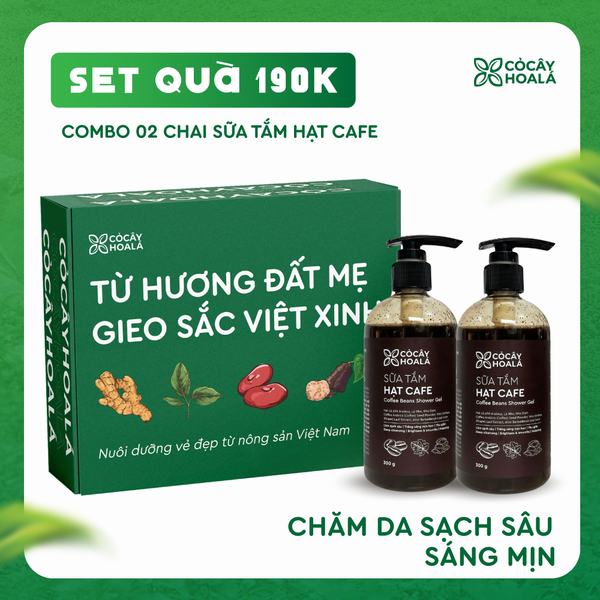 SET QUÀ 190K Set 2: Combo 2 sữa tắm Cafe