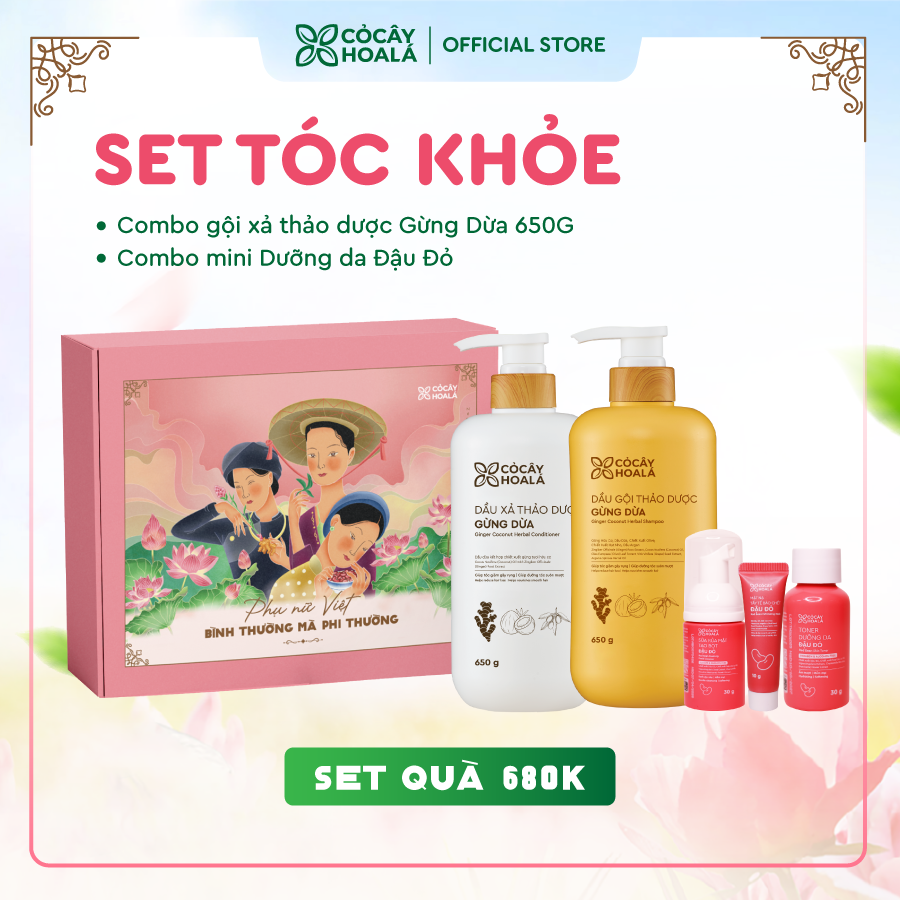 [SET 9] Set Quà Tóc Khỏe Cỏ Cây Hoa Lá 