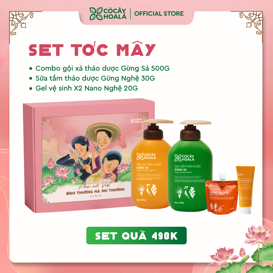 [SET 12] Set Quà Tóc Mây Cỏ Cây Hoa Lá 