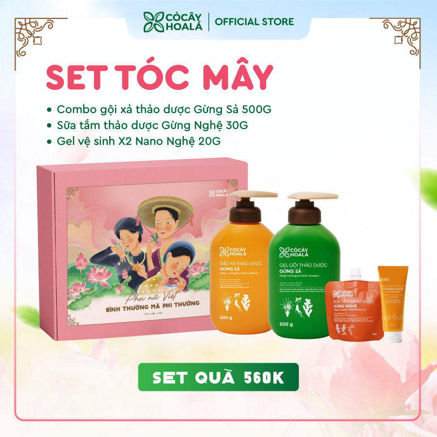 [SET 12] Set Quà Tóc Mây Cỏ Cây Hoa Lá 