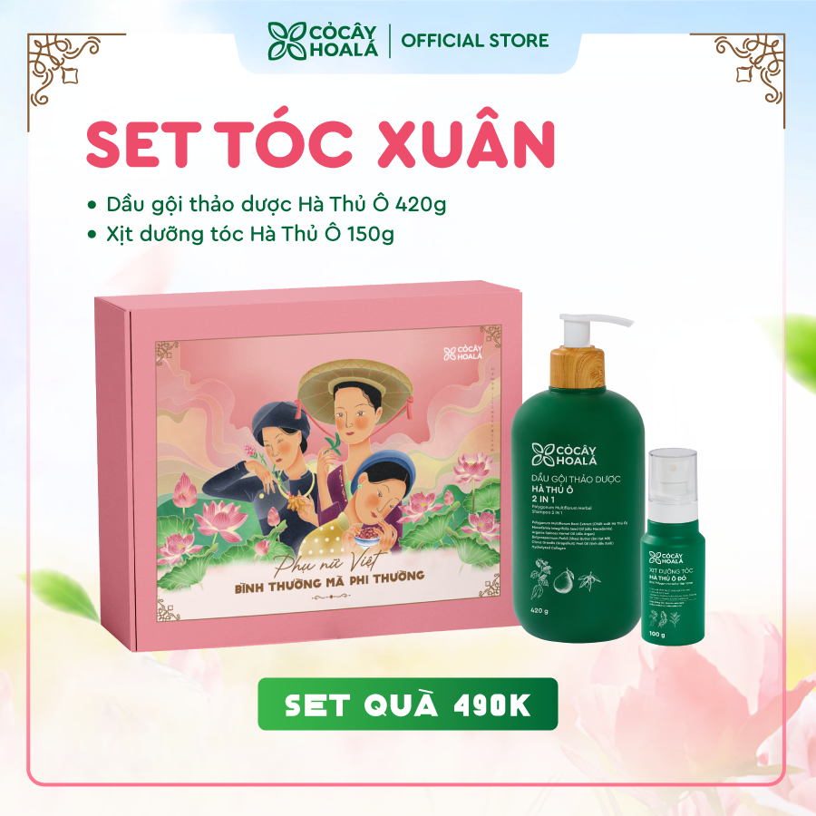 [SET 4] Set Quà Tóc Xuân Cỏ Cây Hoa Lá 