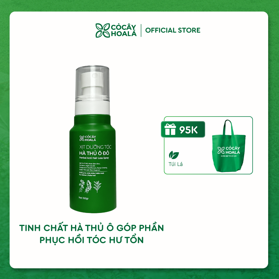 Xịt dưỡng tóc Hà thủ ô đỏ Cỏ Cây Hoa Lá 100g