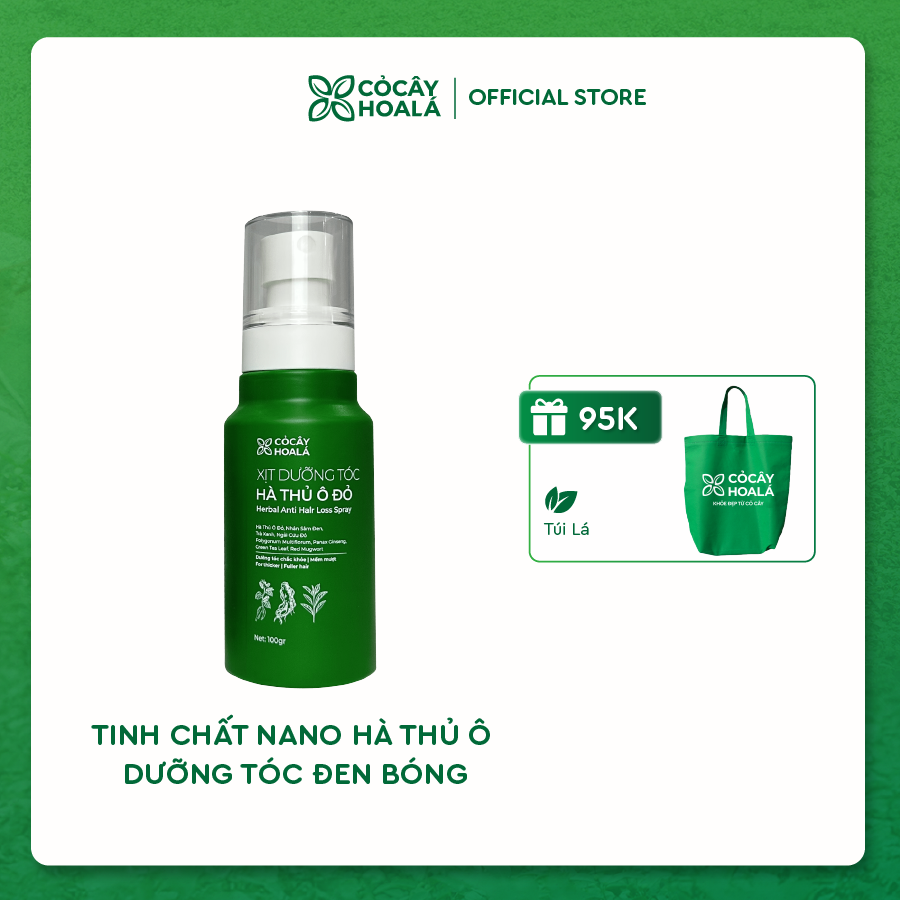 Xịt dưỡng tóc Hà thủ ô đỏ Cỏ Cây Hoa Lá 100g