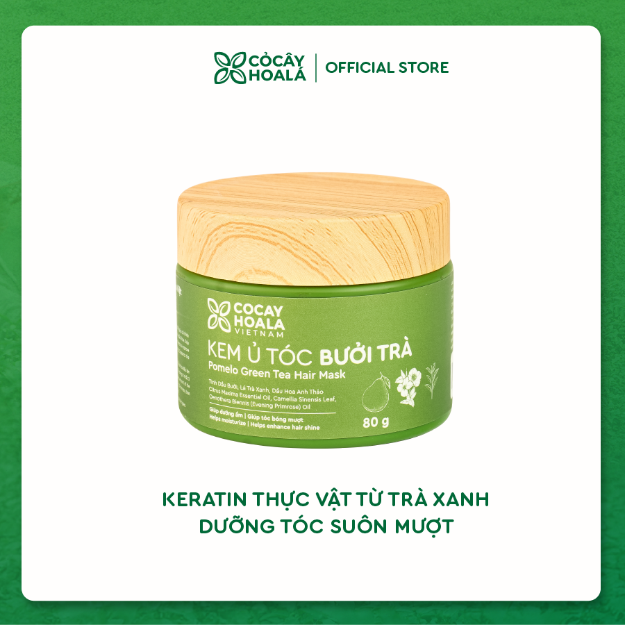 Kem ủ tóc Bưởi Trà Cỏ Cây Hoa Lá 80g Dưỡng Tóc Suôn Mượt