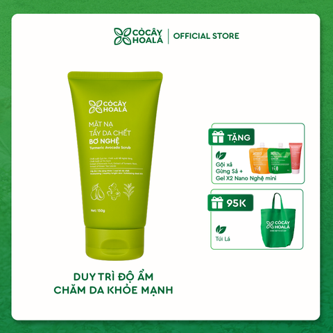 Mặt Nạ Tẩy Da Chết Bơ Nghệ Cỏ Cây Hoa Lá 150g Sạch Sâu - Cấp Ẩm