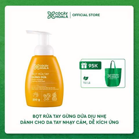 Bọt rửa tay thiên nhiên Gừng Dứa Cỏ Cây Hoa Lá 250g