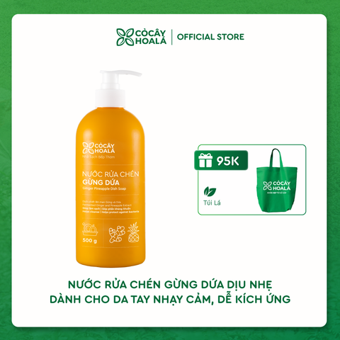 Nước Rửa Chén Thiên Nhiên Gừng Dứa Cỏ Cây Hoa Lá 500g