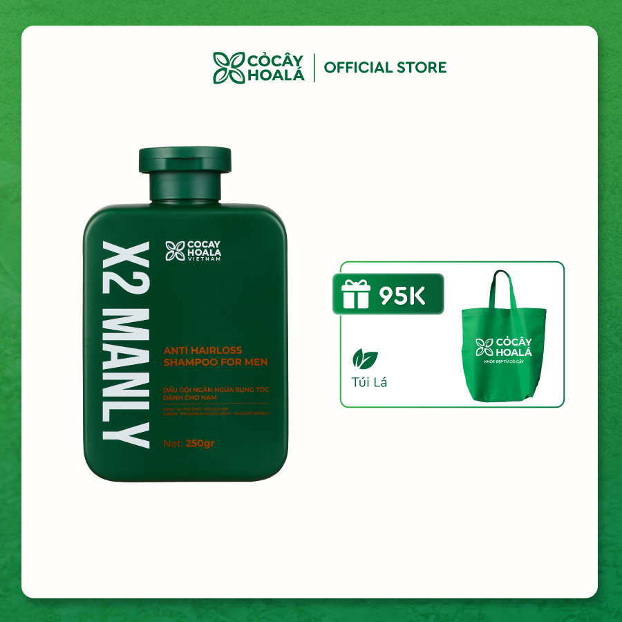 Dầu Gội Thảo Dược Cỏ Cây Hoa Lá Dành Cho Nam X2 Manly 250g Ngăn Ngừa Rụng Tóc