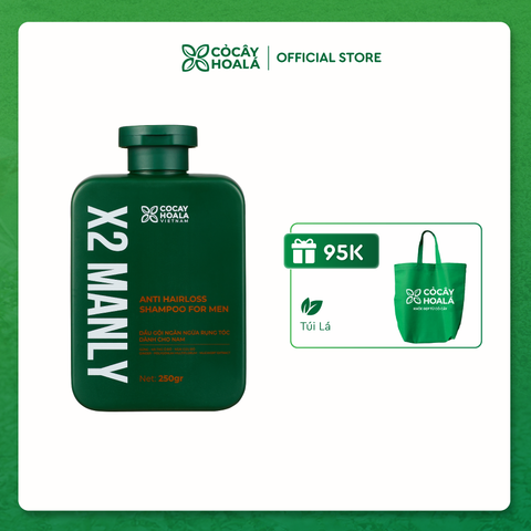 Dầu Gội Thảo Dược Cỏ Cây Hoa Lá Dành Cho Nam X2 Manly 250g Ngăn Ngừa Rụng Tóc