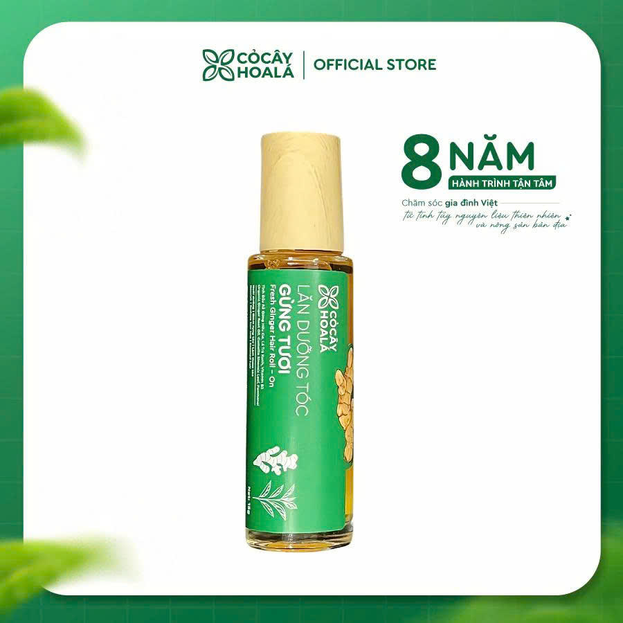 Nước dưỡng tóc Gừng tươi Cỏ Cây Hoa Lá 15g góp phần giảm tình trạng rụng tóc