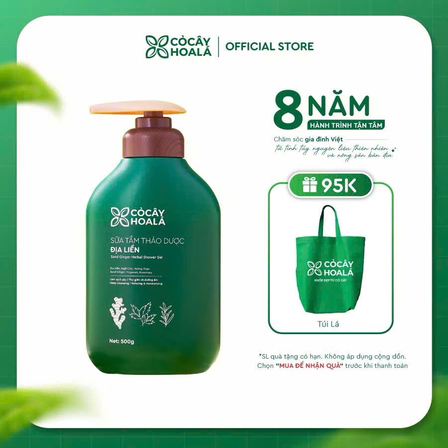 Sữa Tắm Thảo Dược Địa Liền Cỏ Cây Hoa Lá 500g