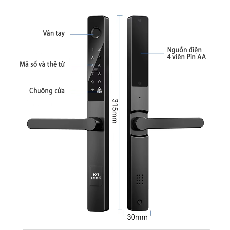 Khóa từ cửa nhôm IOT LOCK A5100