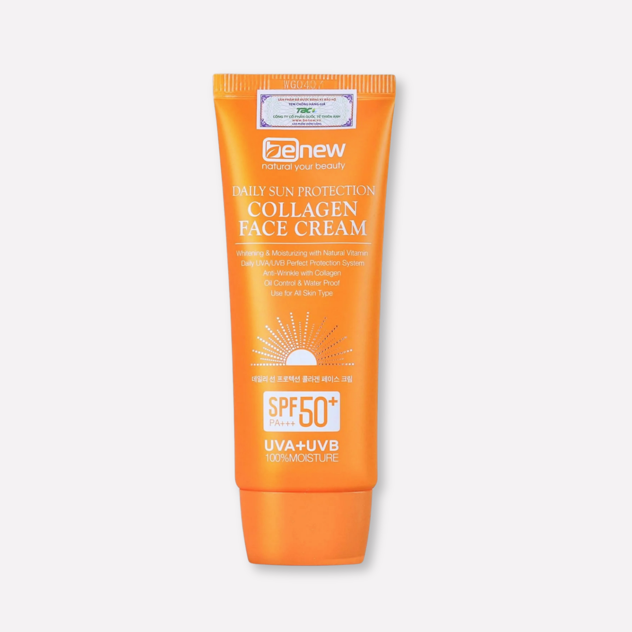 Kem Chống Nắng Collagen Tăng Đàn Hồi, Dưỡng Trắng Da - BENEW Collagen Daily Protection Face Cream 70ml 