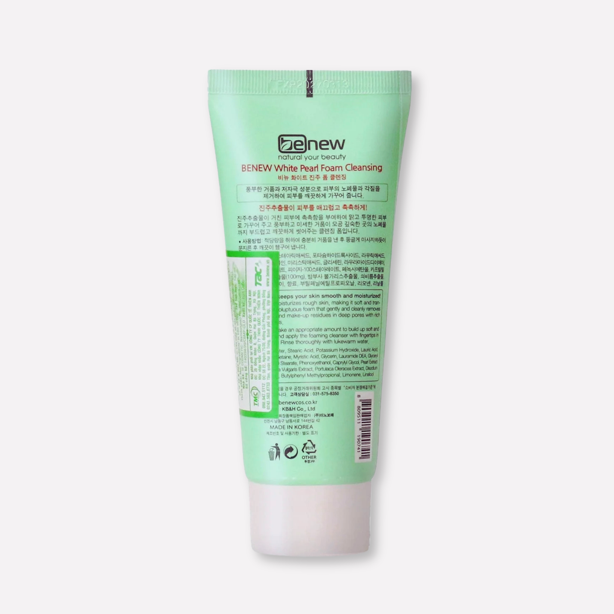  Sữa rửa mặt Ngọc Trai cao cấp - Benew White Pearl 100ml 