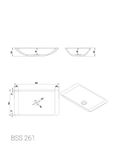 Chậu rửa dương bàn Solid Surface Bss-261