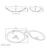 Chậu rửa dương bàn Solid Surface Bss-263