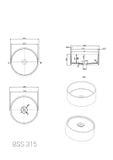 Chậu rửa dương bàn Solid Surface Bss-315