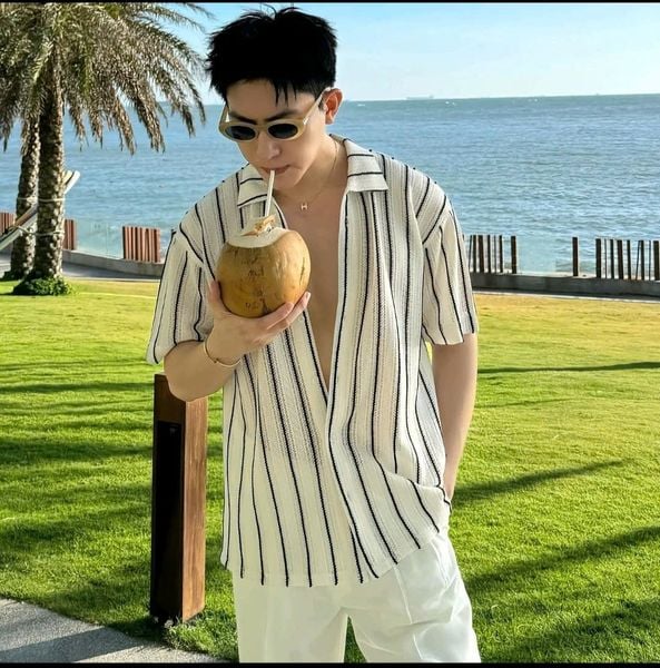  Áo Sơ Mi Len Móc Kẻ Sọc - SMC01 