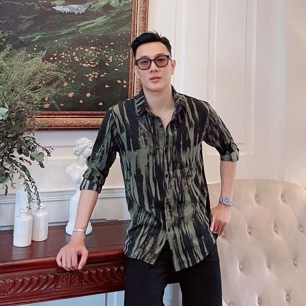  Áo sơ mi nam hoạ tiết TUTO5 Menswear SML02 - sơ mi lụa hàn loang mềm, mát không nhăn, sơ mi cao cấp phong cách cá tính 