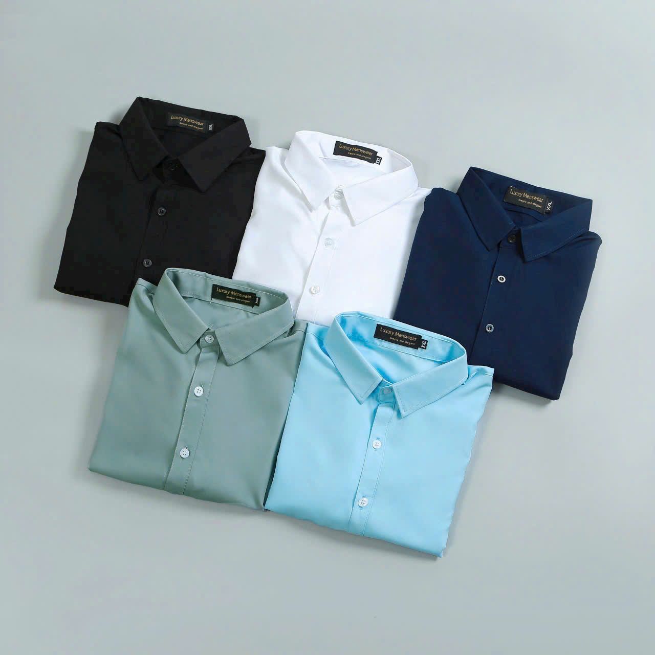  Áo sơ mi trắng nam SMT01 - sơ mi dài tay Slim fit trơn 