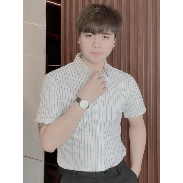  Áo Sơ Mi Ngắn Tay Nam Kẻ Sọc - SMK04 