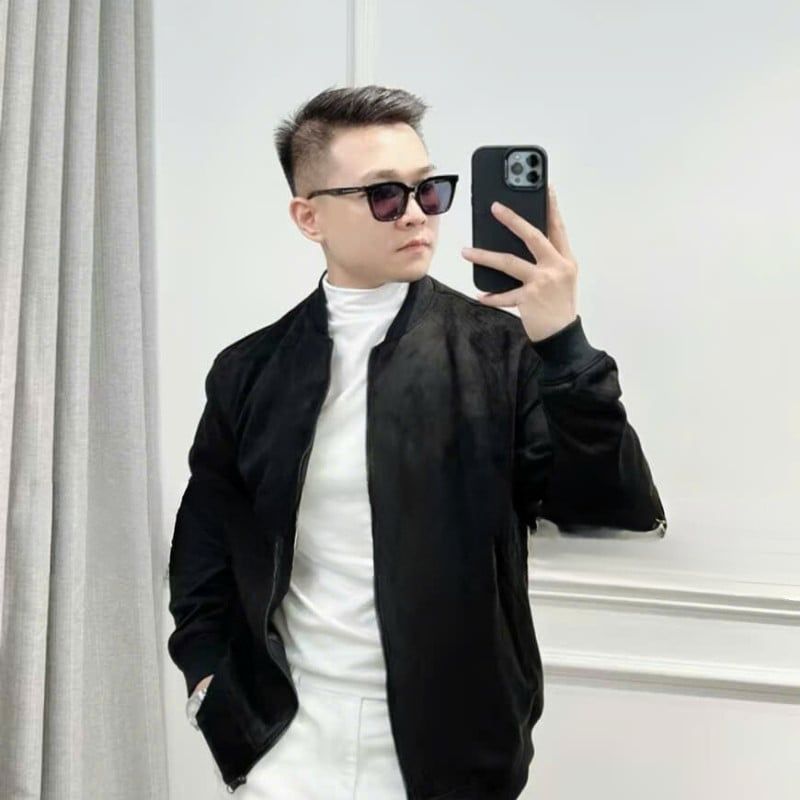  Áo Khoác Bomber Da Lộn Tay Chun - AK04 