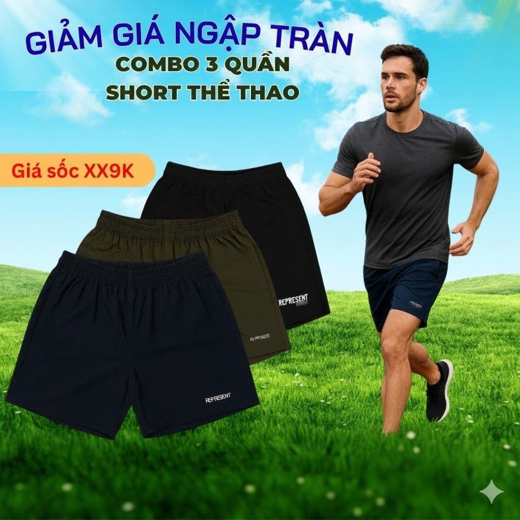  Combo Quần Short Thể Thao Nam Quần Đùi Gió - QS03 