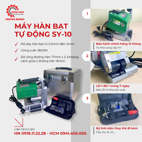 Máy hàn bạt HDPE tự động SY10 (bạt dày 0.5-3mm)