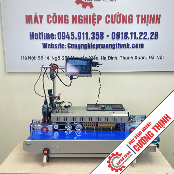 Máy hàn miệng túi liên tục kết hợp in date