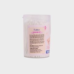 Tăm bông trẻ sơ sinh Salina thân giấy hộp 180 que SBD013GT