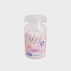 Tăm bông trẻ sơ sinh Salina thân giấy hộp 180 que SBD013GT