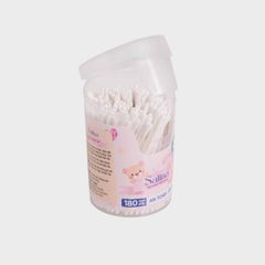 Tăm bông trẻ sơ sinh Salina thân giấy hộp 180 que SBD013GT